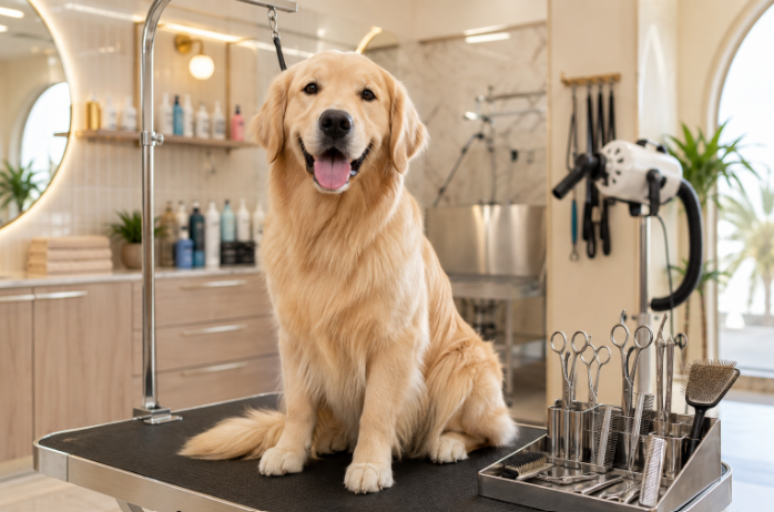 Dog grooming in Abu Dhabi